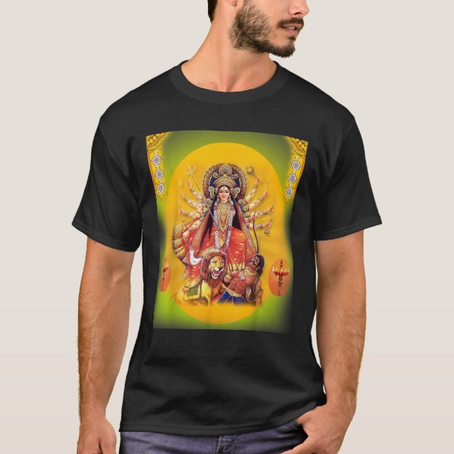 Goddess Durga In Full Divine Glory TShirt T Shirt (Front)