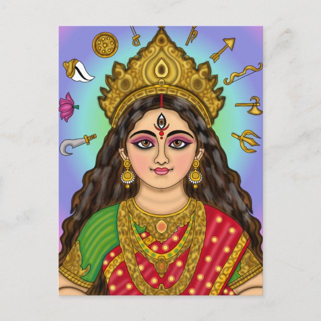Goddess Durga  Postcard (Front)
