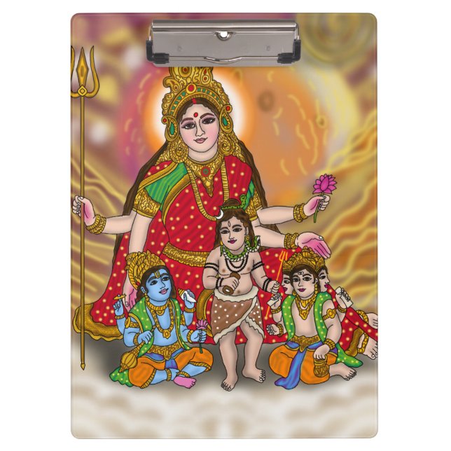 Goddess Durga Stationery Clipboard (Front)