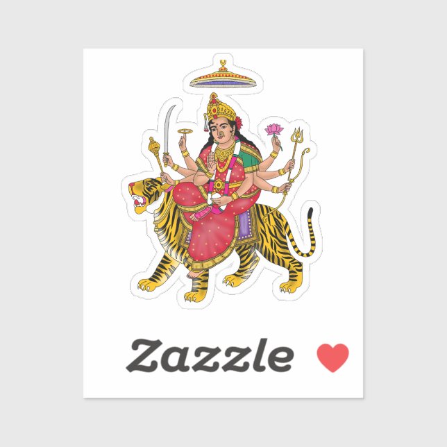 Goddess Durga Sticker (Sheet)