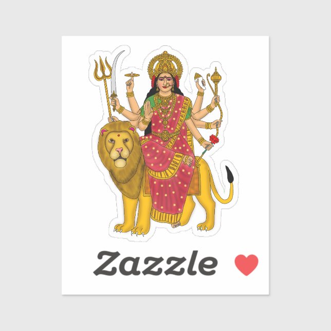 Goddess Durga Sticker (Sheet)