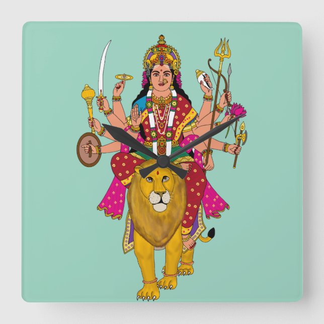 Goddess Durga Wall Clock (Front)