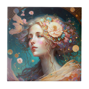 Goddess Fantasy Art Ceramic Tile