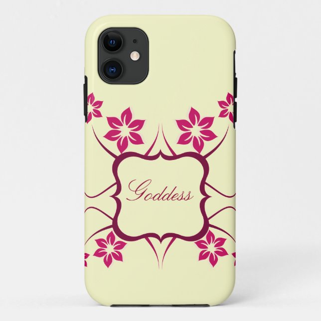 Goddess Floral CM iPhone 5 BT ID Case, Pink Case-Mate iPhone Case (Back)
