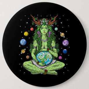 Goddess Gaia 6 Cm Round Badge