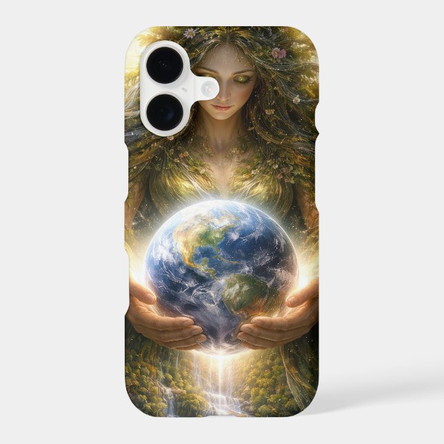 Goddess Gaia Gently Holding Planet Earth (Back)