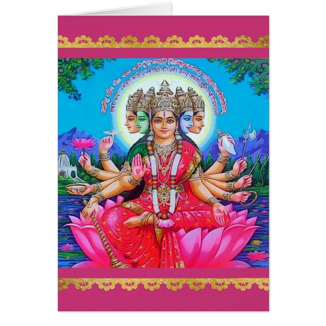 Goddess Gayatri Devi Veda Mata Deity (Front)