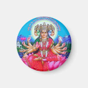 Goddess Gayatri Devi Veda Mata Deity Magnet