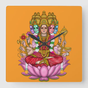 Goddess Gayatri Wall Clock