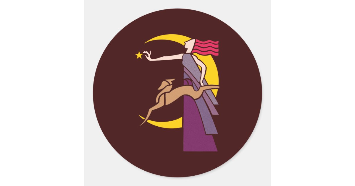 goddess Goddess Diana Classic Round Sticker | Zazzle