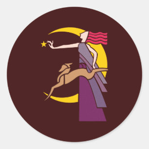 goddess Goddess Diana Classic Round Sticker