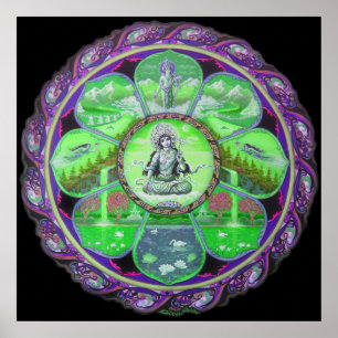 Goddess Green Tara Mandala Poster