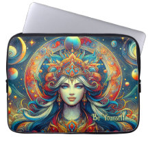 Goddess Head flowing turquoise Hair April -