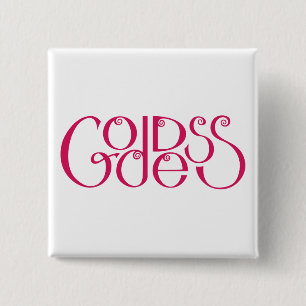 Goddess hot pink Button