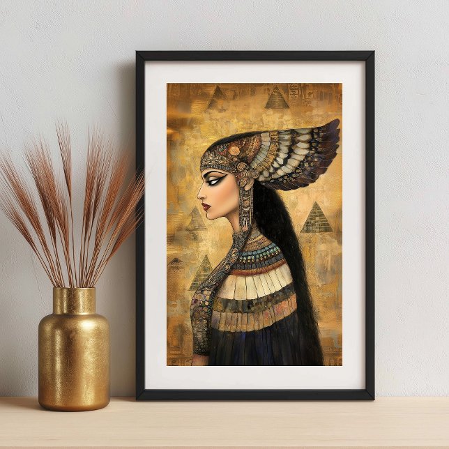 Goddess Isis: Gold Art Nouveau Egyptian Poster (Creator Uploaded)