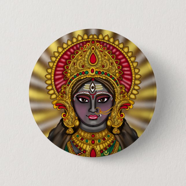 Goddess Kali Face Button (Front)