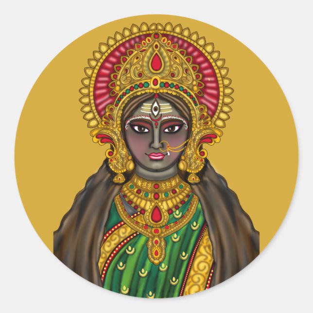 Goddess Kali Face Sticker (Front)