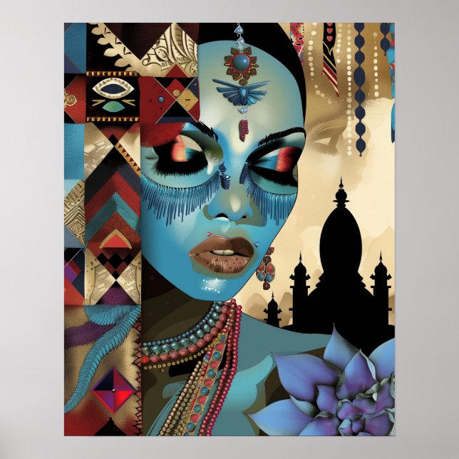 Goddess Kali Mystical Surreal Art Poster (Front)