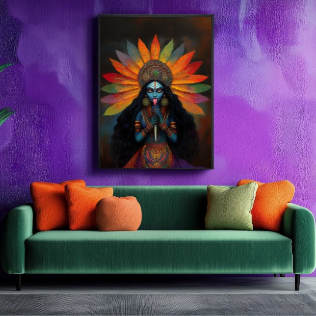 Goddess Kali Surreal Rainbow Portrait Painting Art Poster (Creator Uploaded)