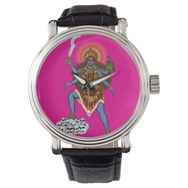 Goddess Kali Wall Clock Watch (Front)