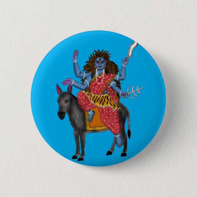 Goddess Kalratri Button (Front)