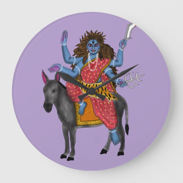 Goddess Kalratri Wall Clock (Front)