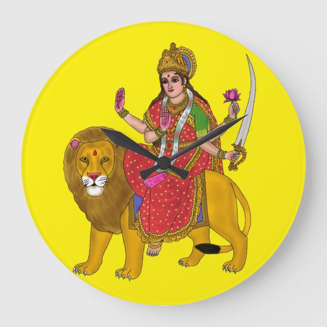 Goddess Katyayani Wall Clock (Front)