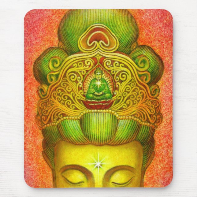 Goddess Kuan Yin's Crown Mouse Pad (Front)