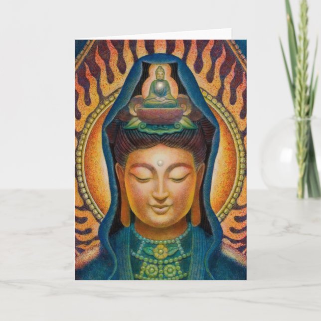Goddess Kuan Yin's Flame Card (Front)