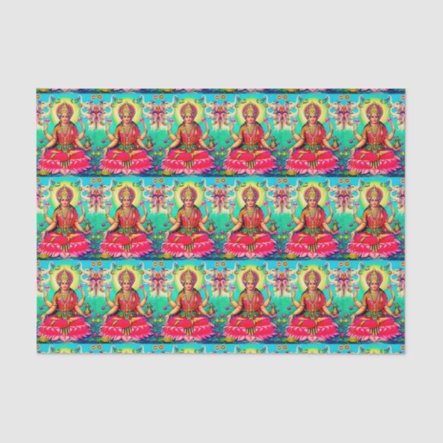 Goddess Lakshmi bright tissue paper (Front)
