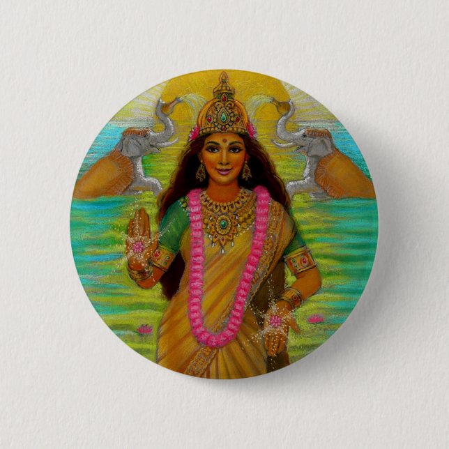 Goddess Lakshmi Button (Front)