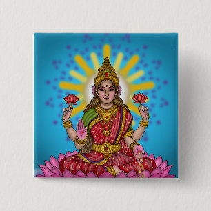 Goddess Lakshmi Button
