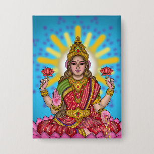Goddess Lakshmi Button