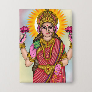 Goddess Lakshmi Button