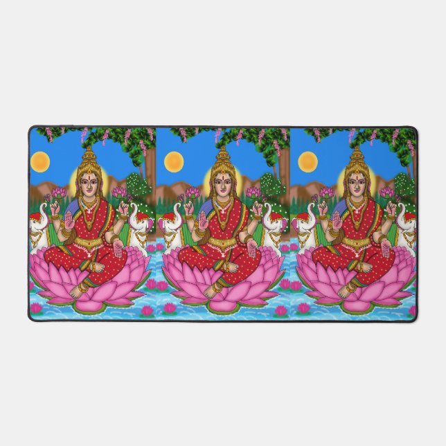 Goddess Lakshmi  Desk Mat (Front)