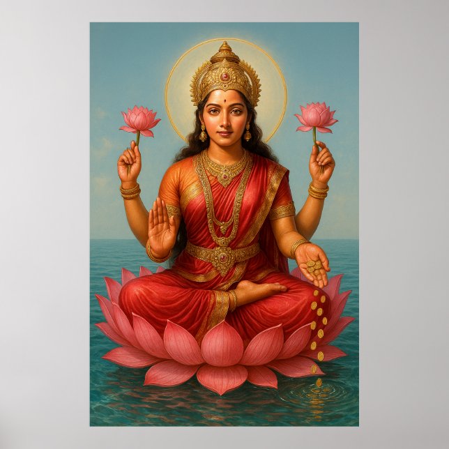 Goddess Lakshmi | Divine Energy of Wealth & P Poster (Front)