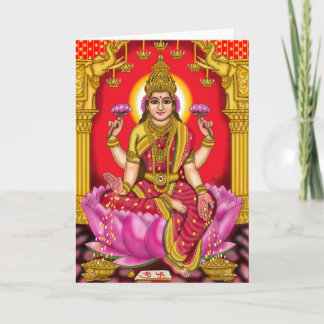 Goddess Lakshmi Greeting Card