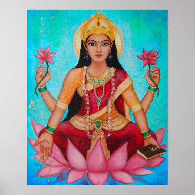 Goddess Lakshmi - Original art by Dori Hartley Poster (Front)