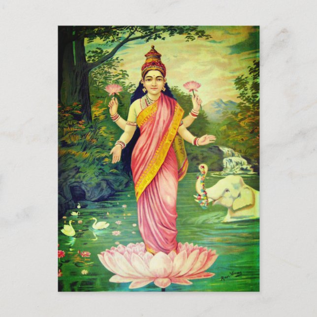 Goddess Lakshmi Postcard (Front)