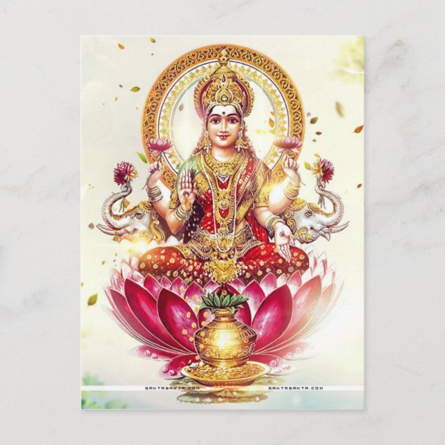GODDESS LAKSHMI POSTCARD (Front)