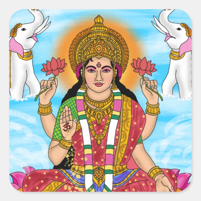 Goddess Lakshmi Sticker Pack  (Front)