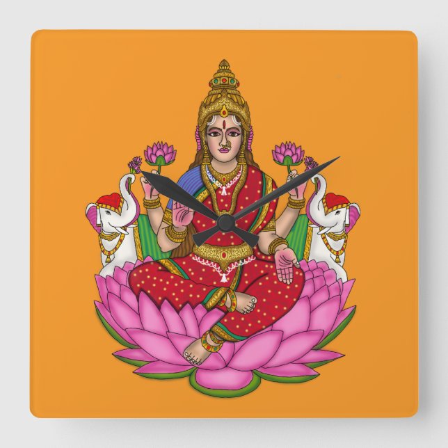 Goddess Lakshmi Wall Clock (Front)