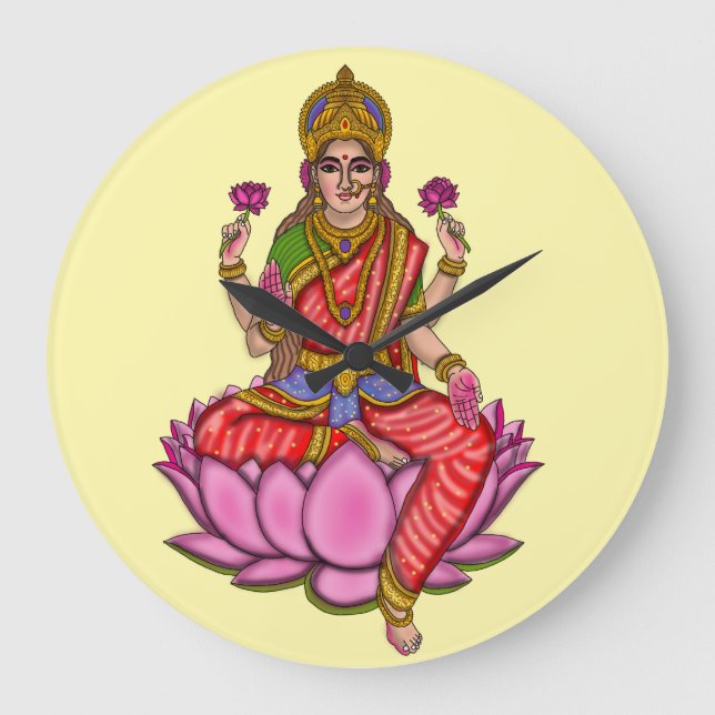 Goddess Lakshmi Wall Clock (Front)