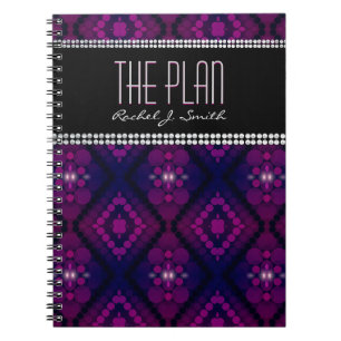 Goddess Lights Purple Pattern Custom Notebook