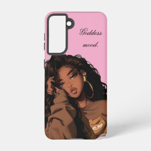 Goddess Mood Melanin Girl Pink  Samsung Galaxy Case