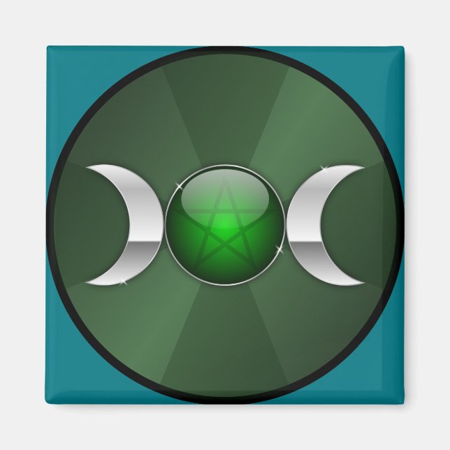 goddess moon symbol magnet (Front)