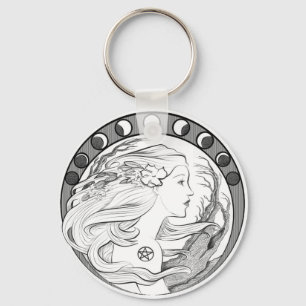 Goddess Nouveau Key Ring