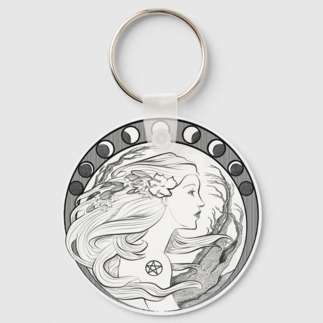 Goddess Nouveau Key Ring (Front)