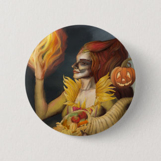 Goddess of Autumn 6 Cm Round Badge