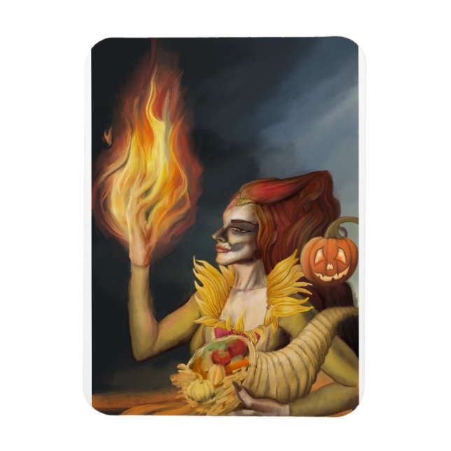 Goddess of Autumn Magnet (Vertical)